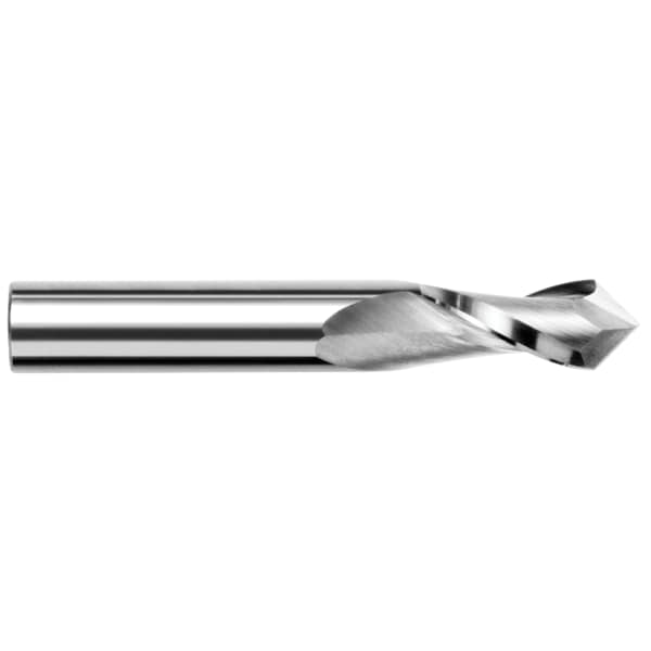 Drill/End Mill - Drill Style - 2 Flute, 0.0625" (1/16), Drill Bit Point Angle: 140 Degrees